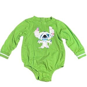 DISNEY | STITCH MUMMY HALLOWEEN LONG-SLEEVE ROMPER | GREEN | BABY | 18M